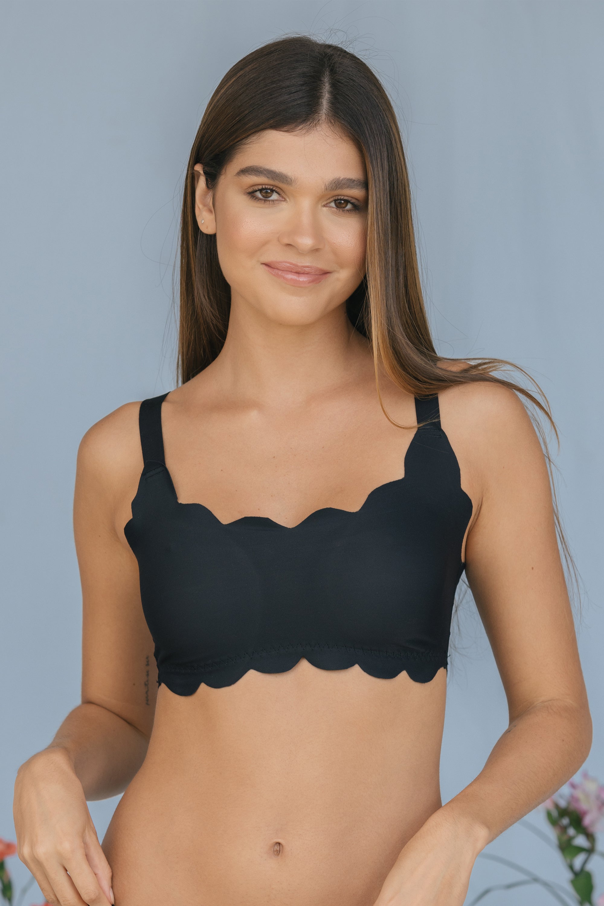 TOP ZERO ELLIPSE LISO SIN ENCAJE ULTRA COMODO NEGRO