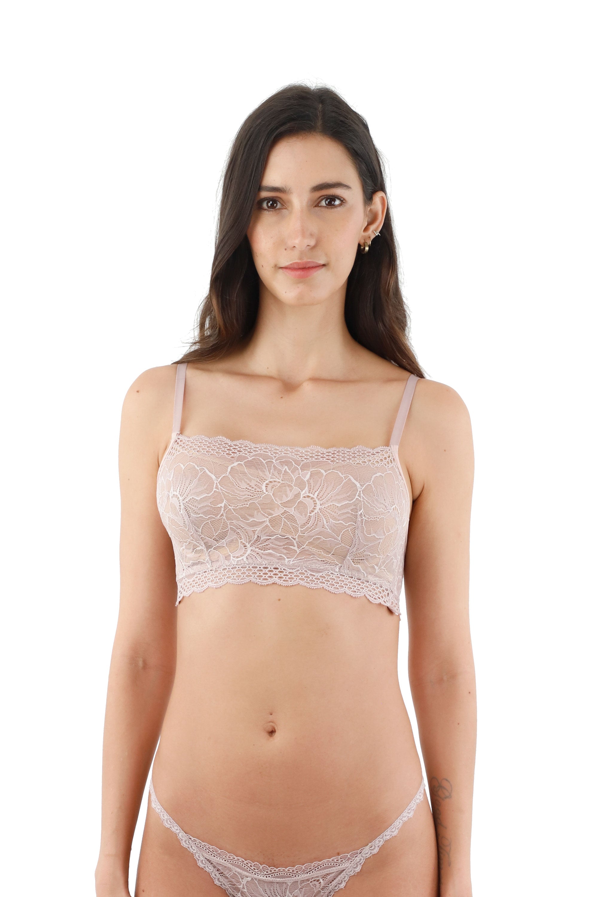 BRASIER ARO SIN COPA ELLIPSE EN ENCAJE RESPIRAR ORQUIDEA